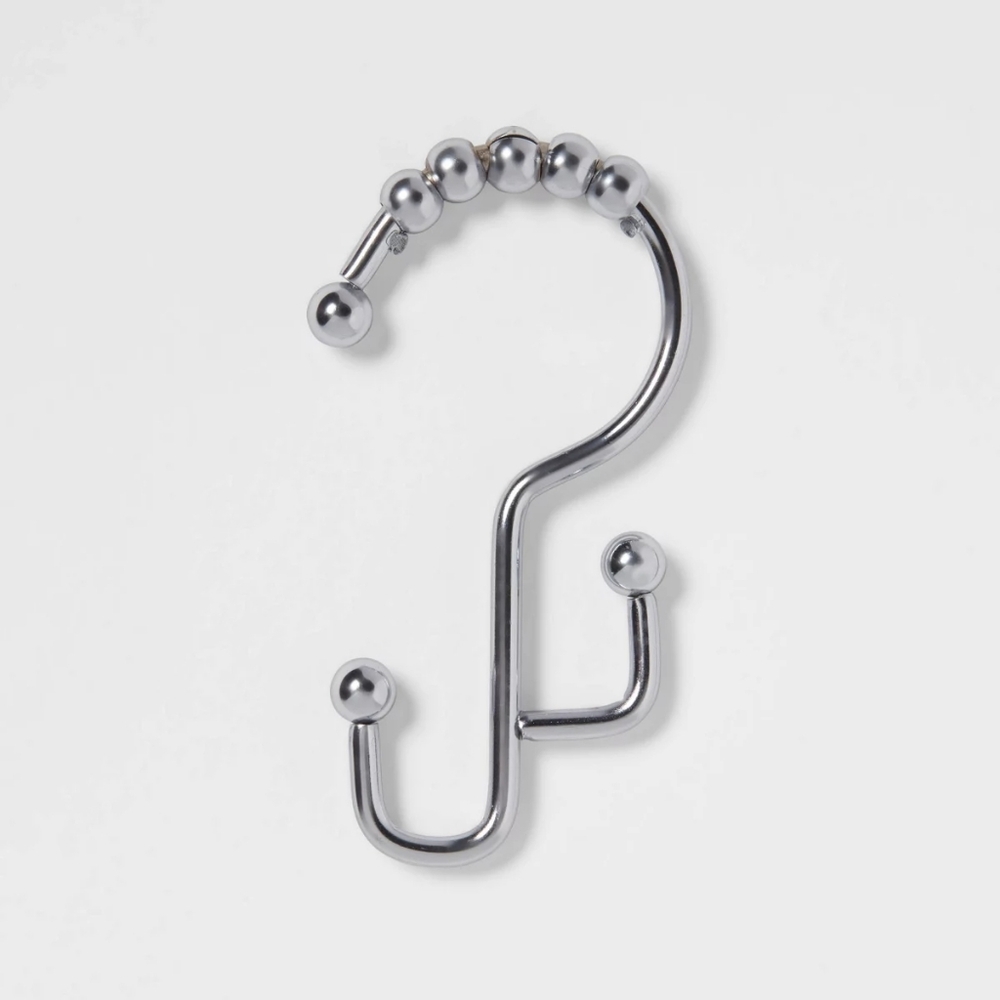 NWT Double Glide Shower Hooks Nickle Finish - Picture 3 of 5